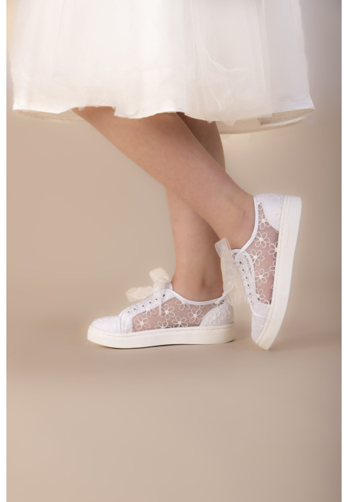 The Perfect Bridal Company Fifi Kids Wedding Sneakers White
