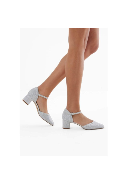 Rainbow Club Paisly Silber Metallic Brautschuhe